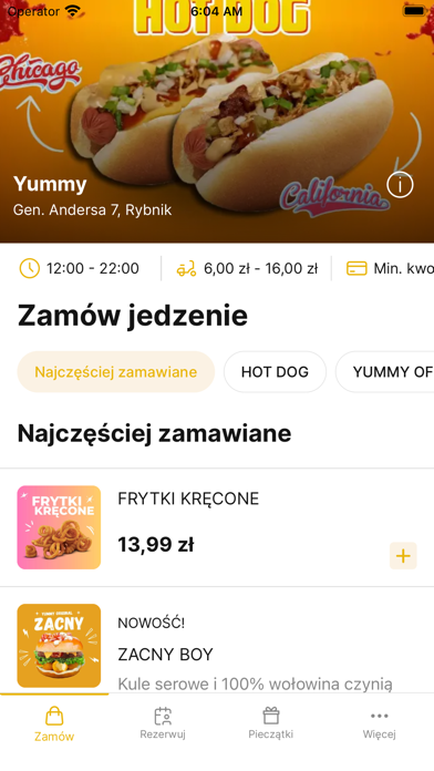 Yummy App Screenshot