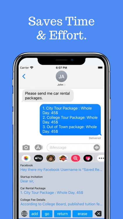 Saved Replies Keyboard screenshot-6