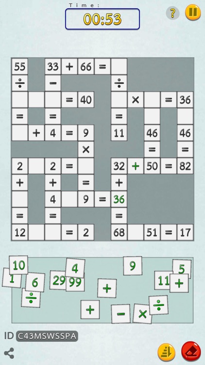 Math the Cross Math Puzzle