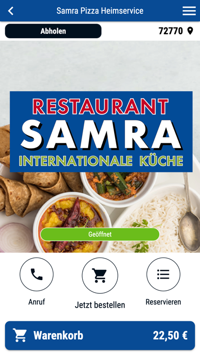 Samra Pizza Heimservice Screenshot