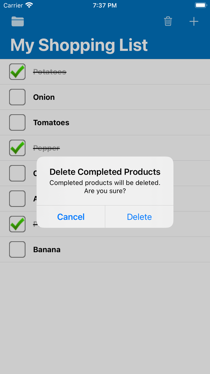 Shopping Mate Shopping List