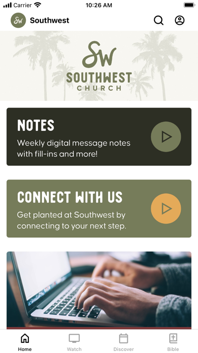 Southwest Church App Screenshot