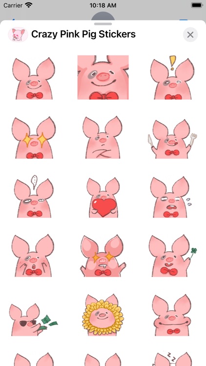 Crazy Pink Pig Stickers screenshot-7