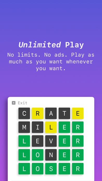 LOSER - A Word Game Screenshot