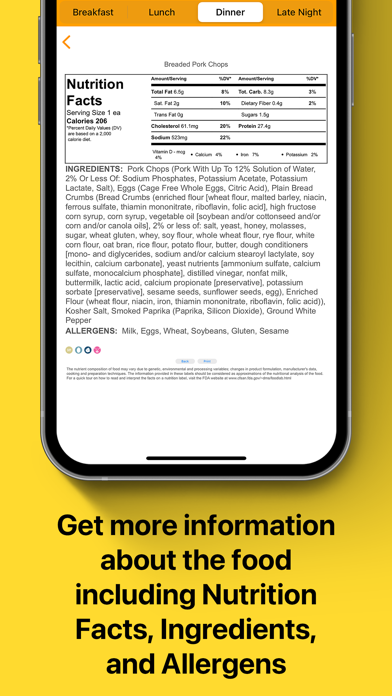 UCSC Dining - Menu Screenshot
