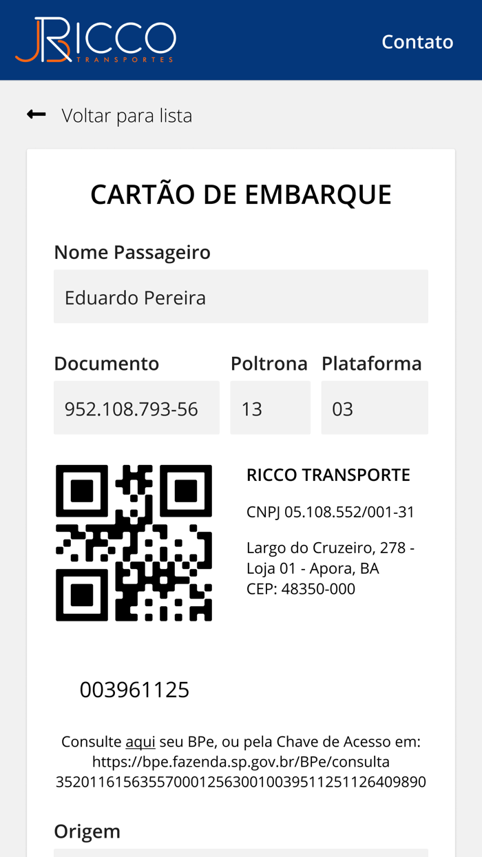 Viaje Ricco Transportes