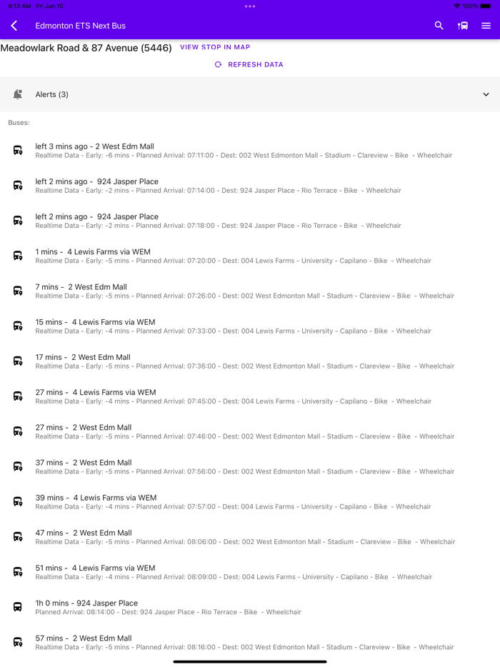 Edmonton ETS Next Bus