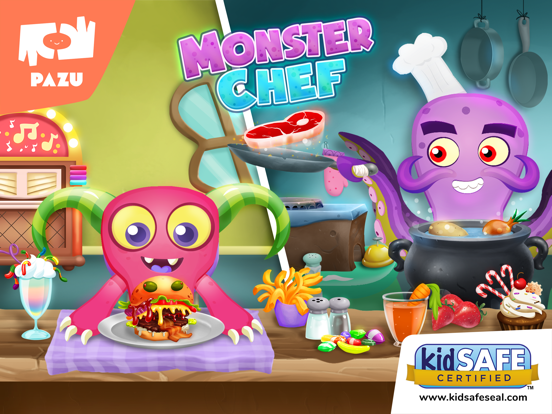 Games For Kids Monster kitchen iPad screenshot 8 - Games app