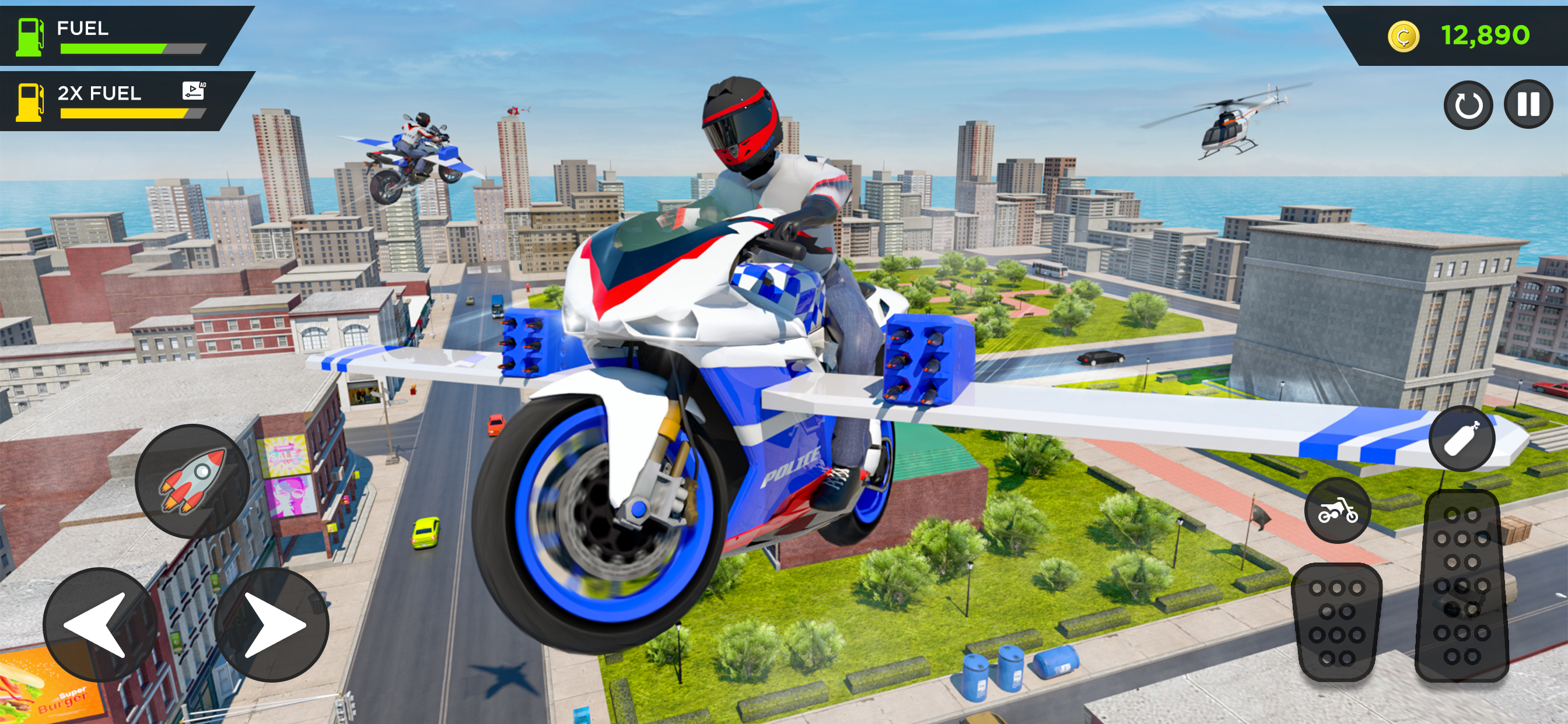 Police Flying Bike Simulator
