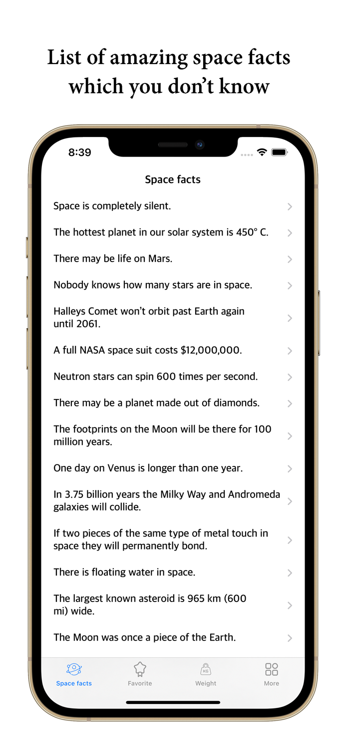 Space Amazing  Facts