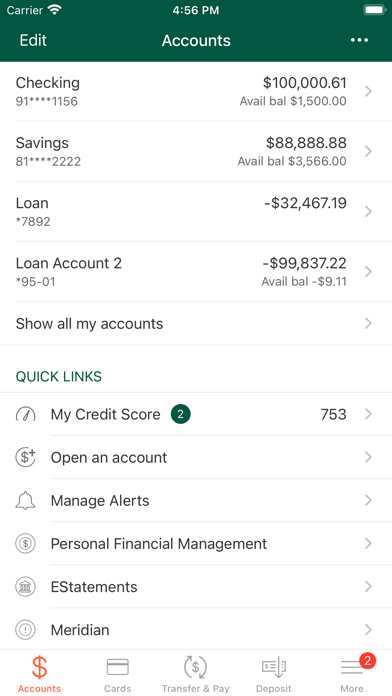 C&F Mobile Banking Screenshot