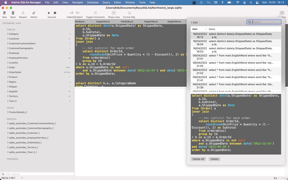 #3. Native SQLite Manager (macOS) 来自: Krystian Kolodziej
