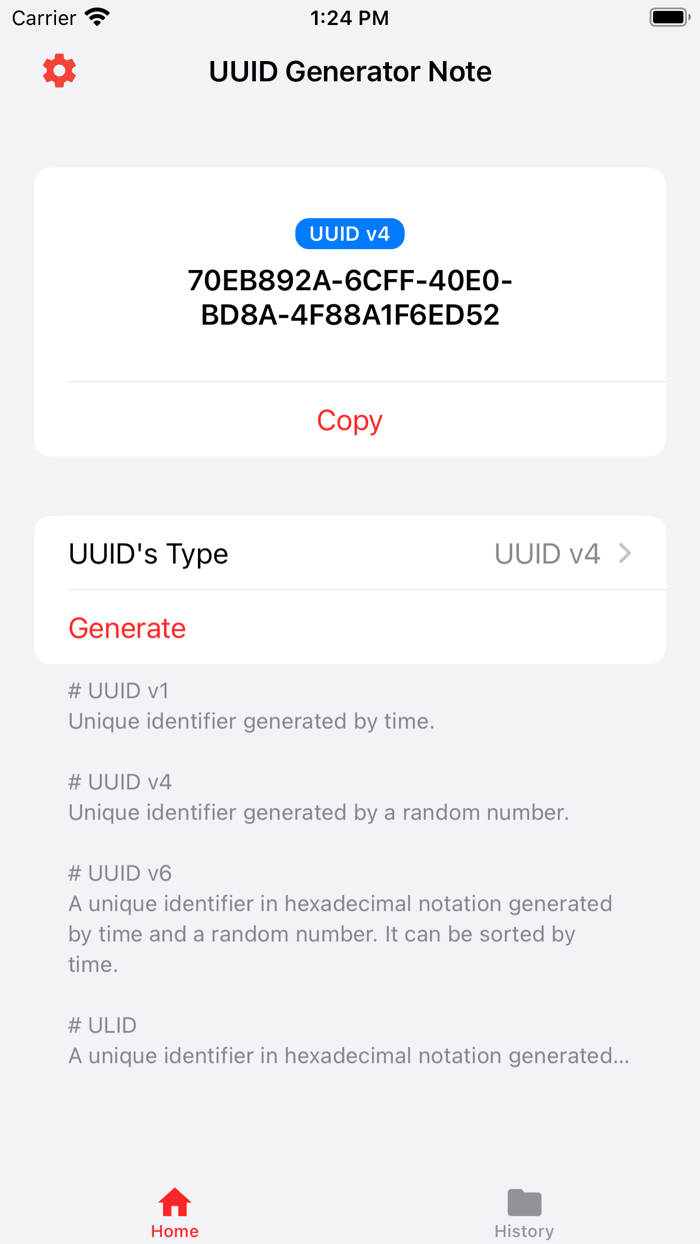 UUID Generator Note