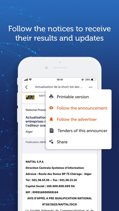 DZtenders Tenders in Algeria Screenshot