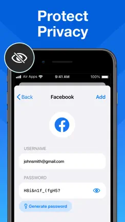 Passwords Air - Lock Manager iPhone image 2