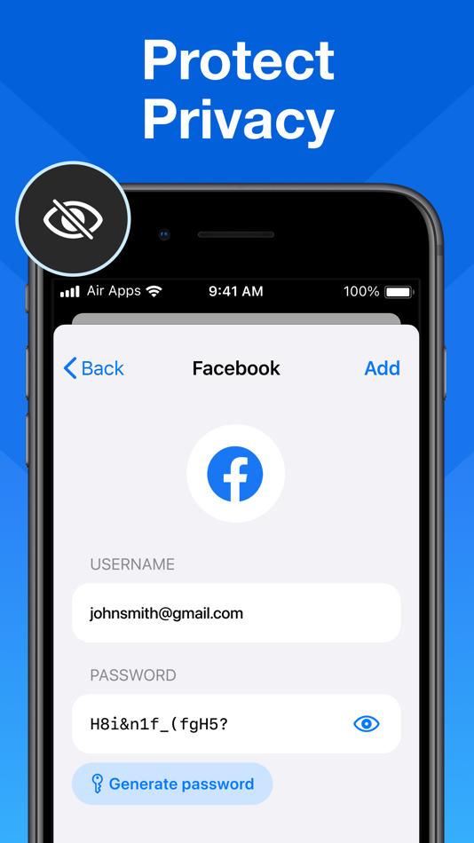 #2. Passwords Air - Lock Manager (iOS) 由: Air Apps Systems