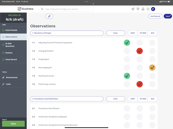 EcoOnline EHS Mobile App