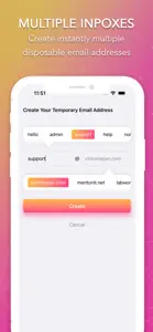 TMail: Temporary Mail screenshot #2 for iPhone