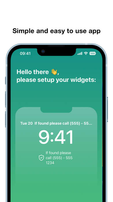 IfFound - Lock Screen number Screenshot