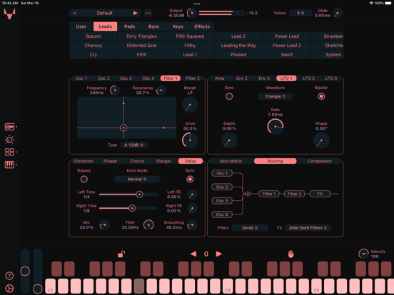 Mela 3 — Synth, FX & MIDI iPad app afbeelding 2