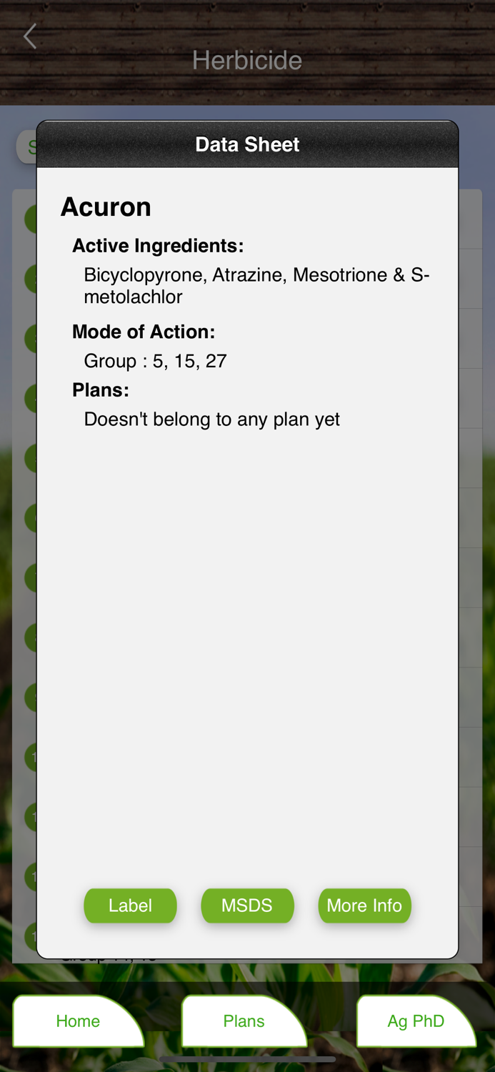 Ag PhD Modes of Action