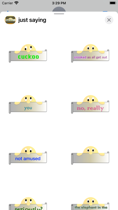 Just Saying Stickers Screenshot