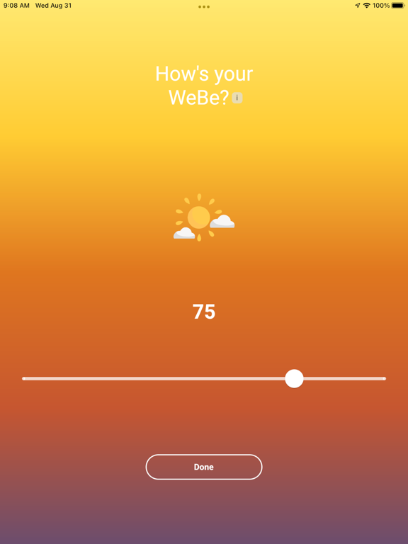 WeBe Life iPad screenshot 2 - Health & Fitness app