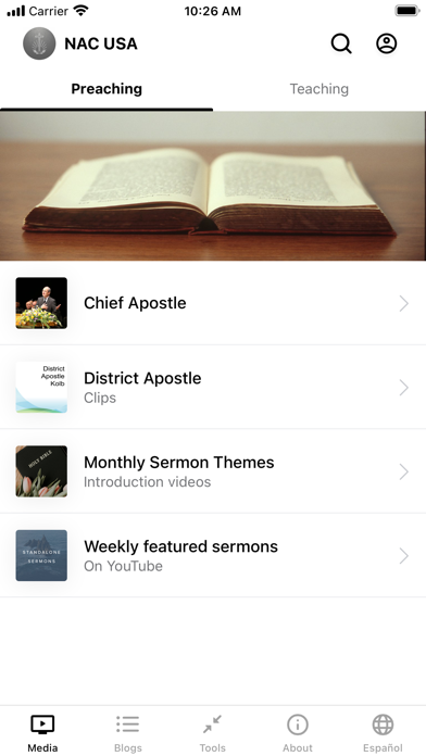 New Apostolic Church USA Screenshot