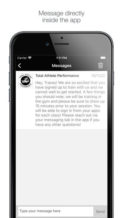 Total Athlete Performance Screenshot