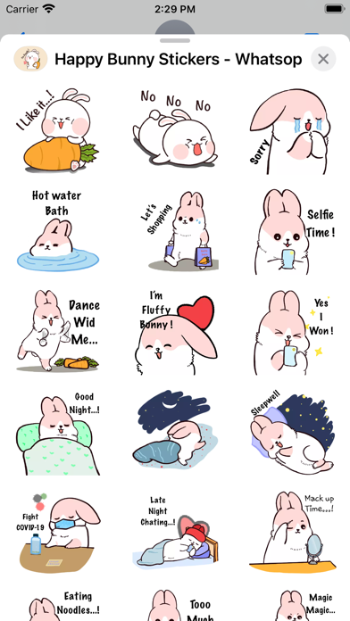 Happy Bunny Stickers Screenshot