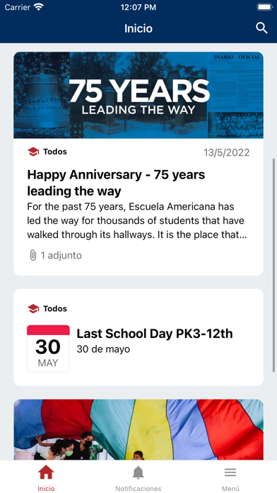 Escuela Americana El Salvador Screenshot