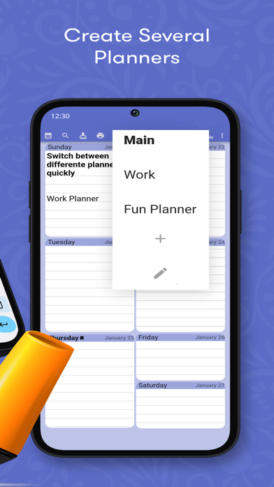 Weekly Planner - Schedule Screenshot