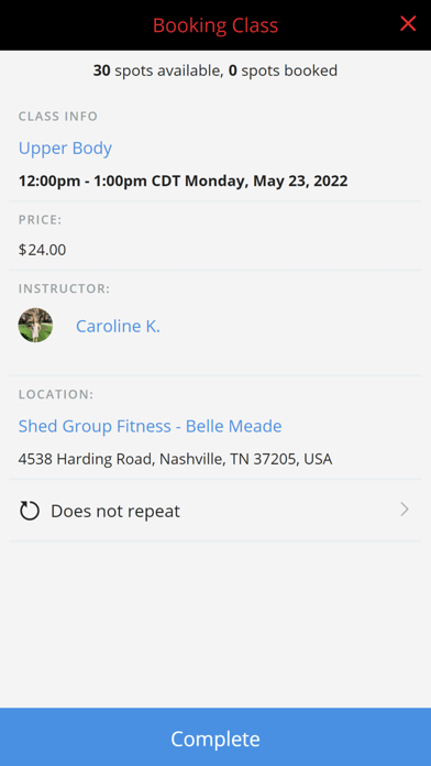 Shed Fitness Screenshot