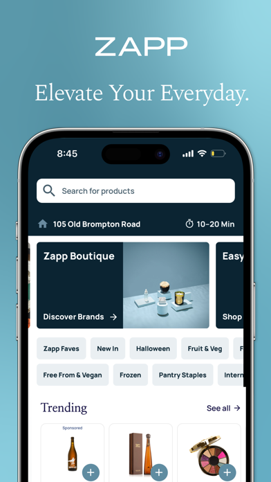 Screenshot #1 pour Zapp – 24/7 Drinks & Groceries