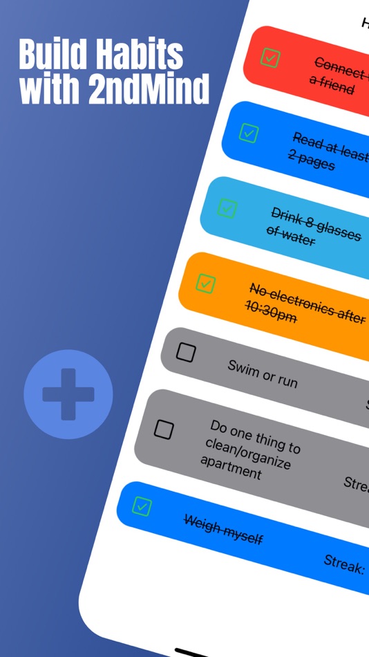 #1. 2ndMind HabitBuilder (iOS) By: WattShift, Inc.