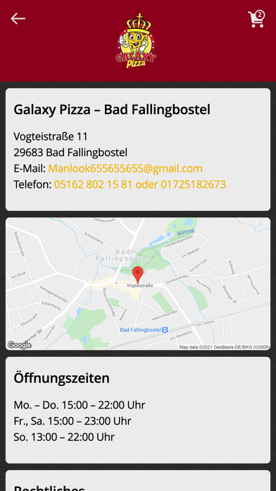 Galaxy Pizza Bad Fallingbostel Screenshot