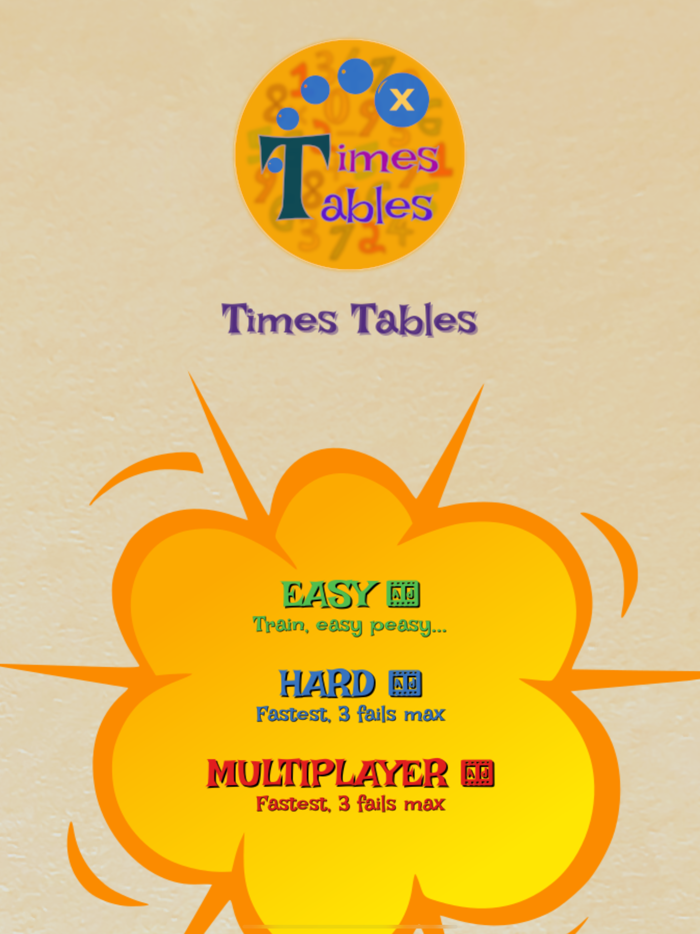 Times Tables Math Drill Game