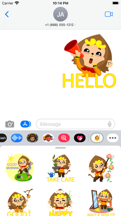 Screenshot #1 pour Magic Monkey Stickers for Chat