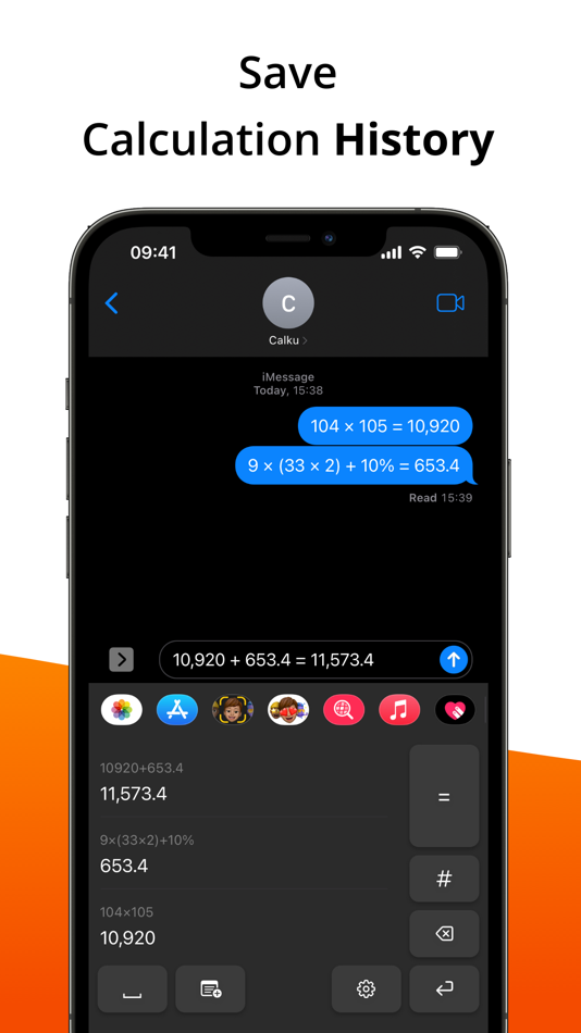 #5. Calculator Keyboard - Calku (iOS) 来自: Supagarn Pattananuchart