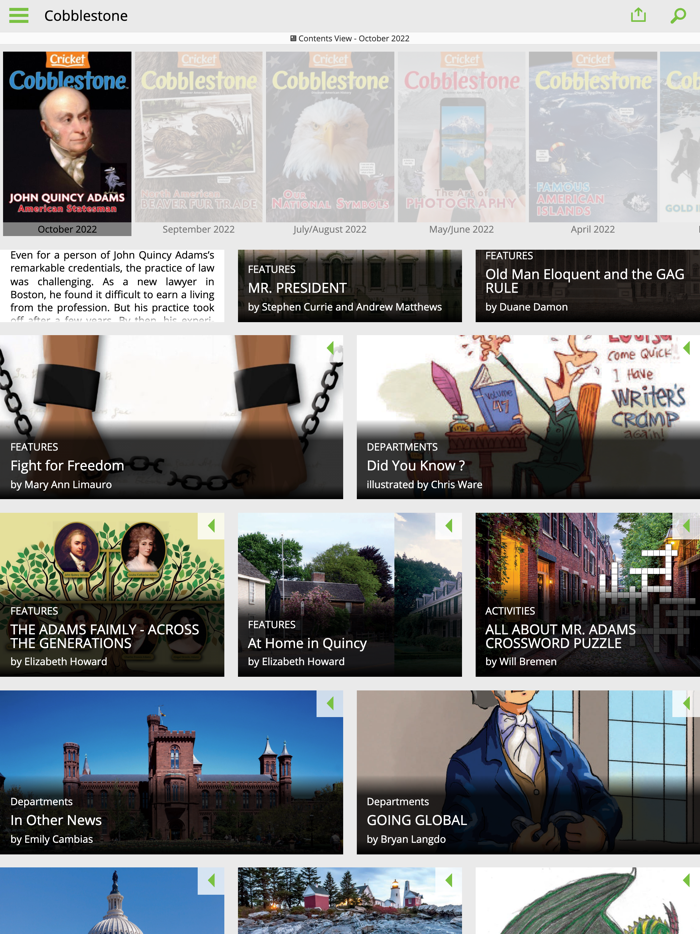 Cobblestone Mag U.S. History