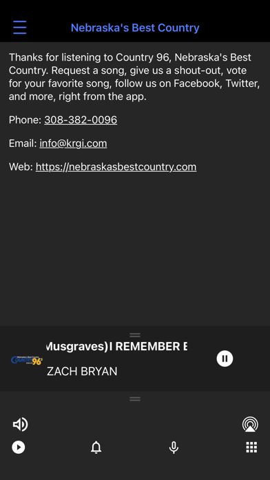 Country 96 KRGI-FM Screenshot