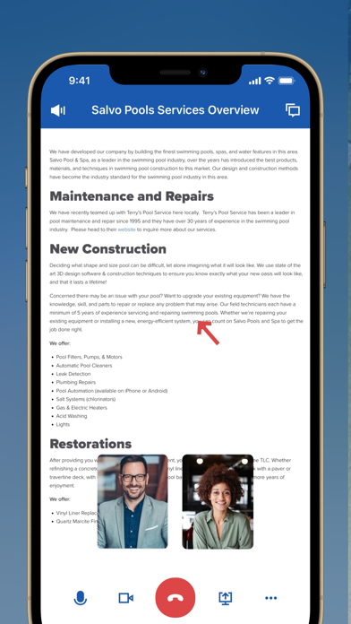 Salvo Pools - Client Hub Screenshot