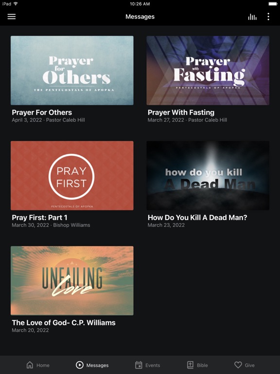 The Pentecostals of Apopka iPad screenshot 2 - Education app