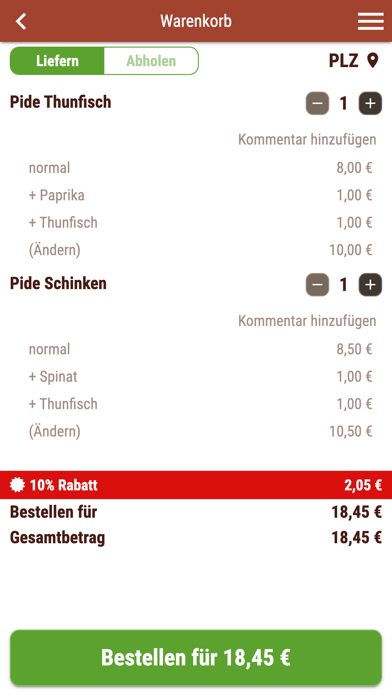 Pizzeria Avanti Screenshot