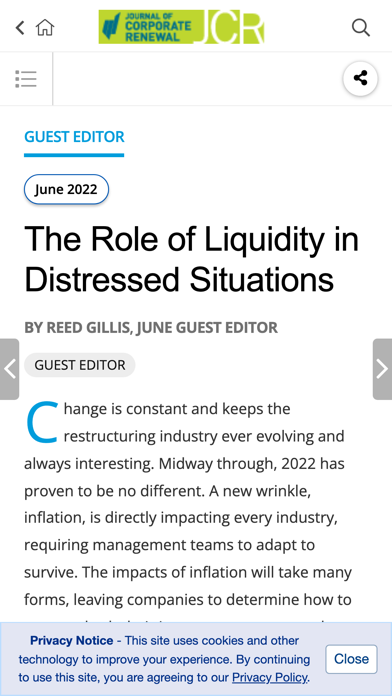 Journal of Corporate Renewal Screenshot