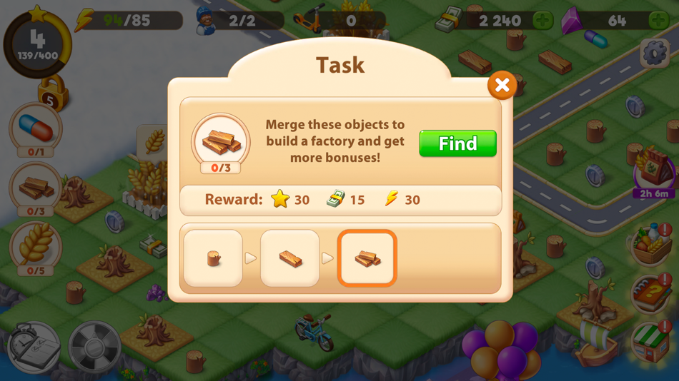 #7. Mergington Town: Merge & Build (iOS) Podle: 4Enjoy Games