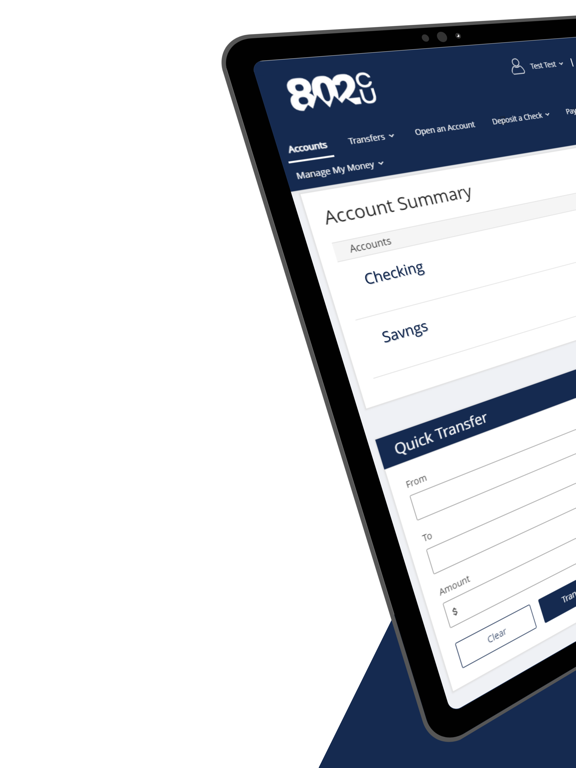 802 Credit Union iPad screenshot 1 - Finance app