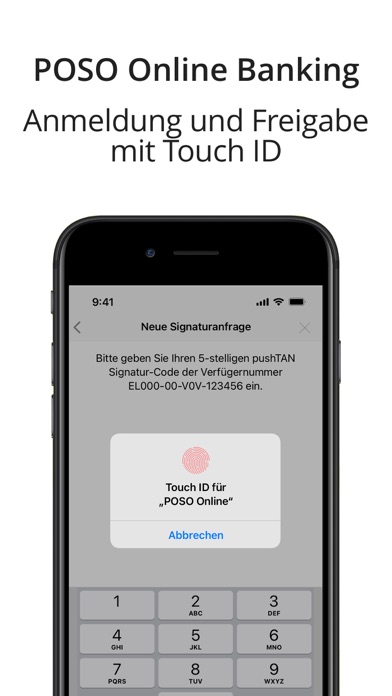 POSO Online Banking App Screenshot