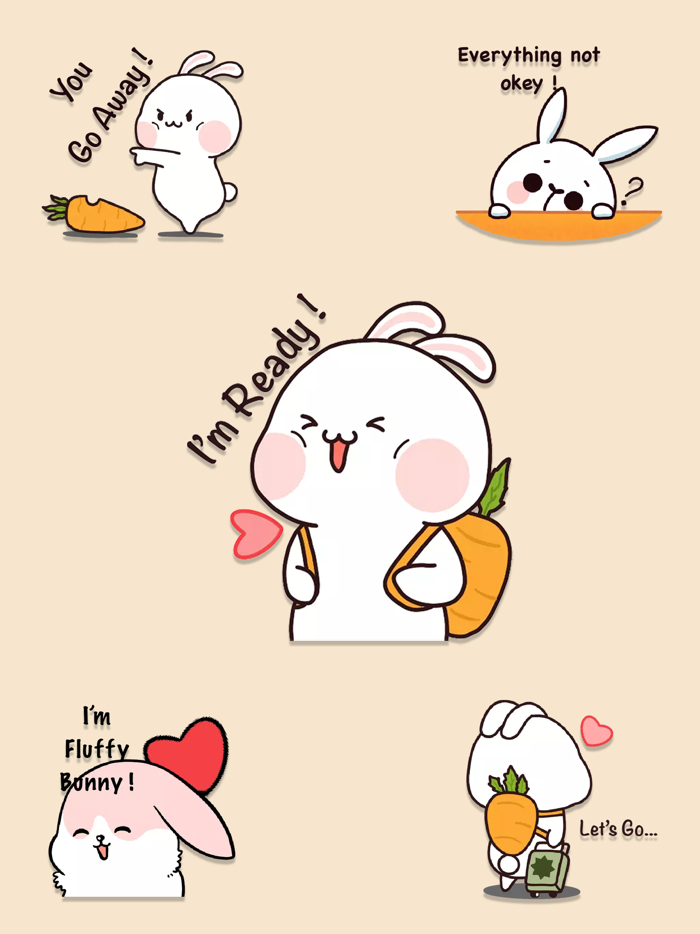 Happy Bunny Stickers