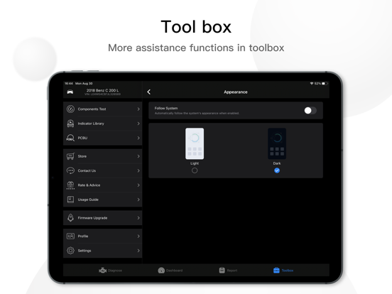 OBD GO iPad screenshot 7 - Utilities app